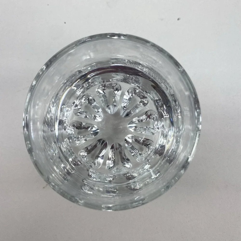 Beautiful CROWN ROYAL 8 Point Low‎ Ball Whiskey Rocks Glass  Made In Italy